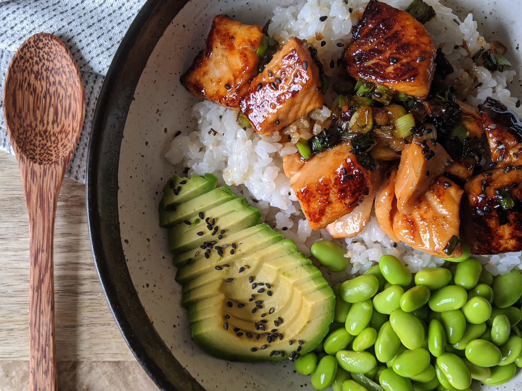 Teriyaki Salmon Sushi Bowl Recipe - My Gluten Free Guide