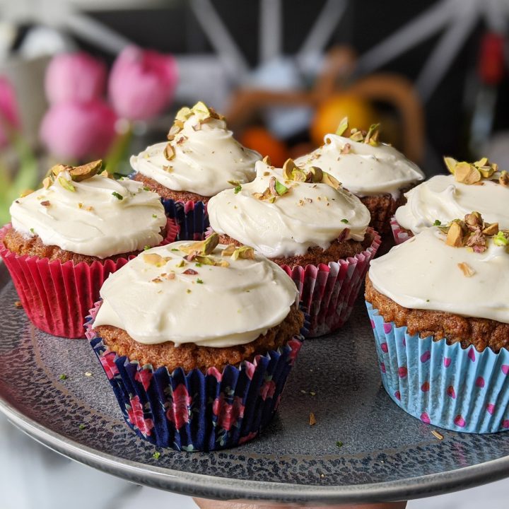 Carrot Cake Cupcakes with Vanilla Cream Cheese Frosting - Averie Cooks