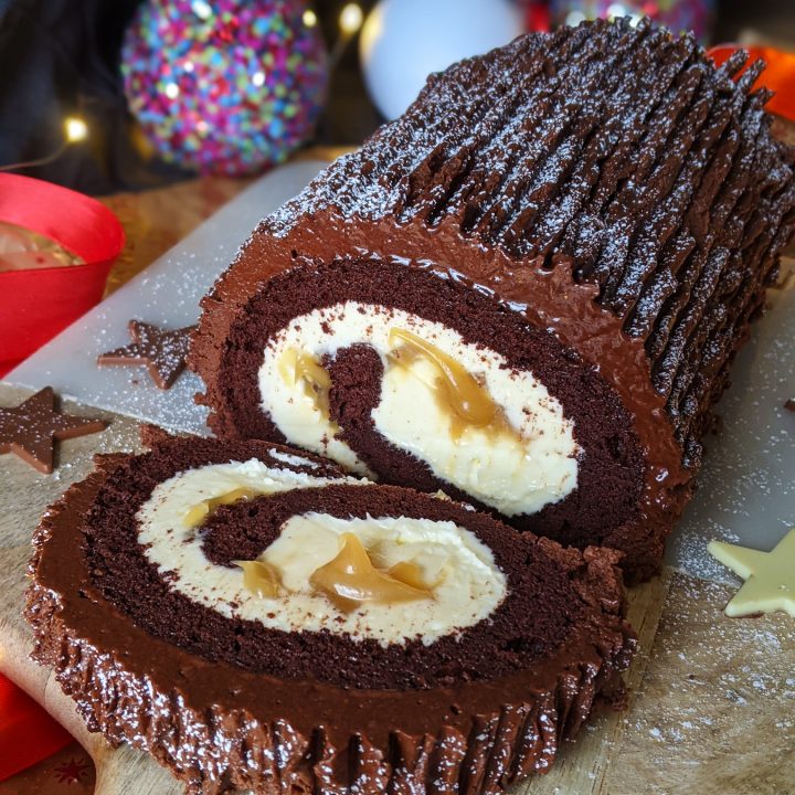 The Salty Cooker Gluten and Dairy Free S'mores Chocolate Yule Log
