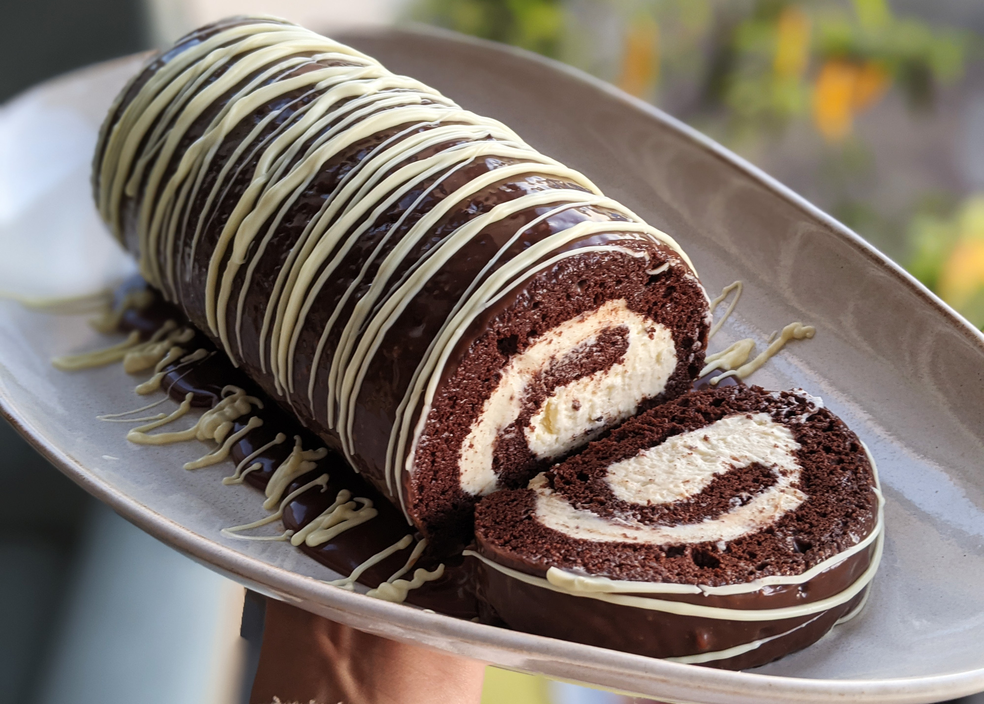 Gluten Free Swiss Roll Cake Recipe  Chocolate Sponge with Creme Filling
