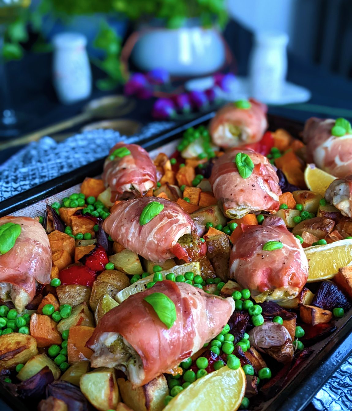 Pesto Prosciutto Chicken Tray Bake (GF) Recipe