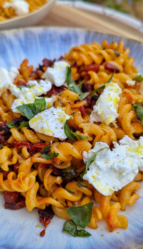 CHOrizo ricotta & sundried tomato pasta