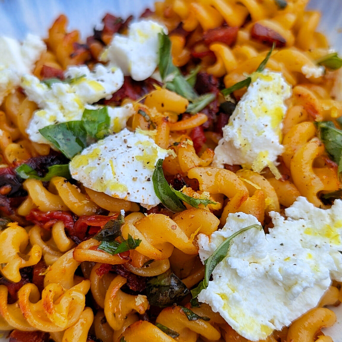 chorizo ricotta & sundried tomato pasta recipe