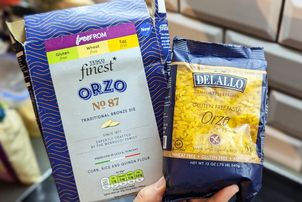 gluten free orzo brands